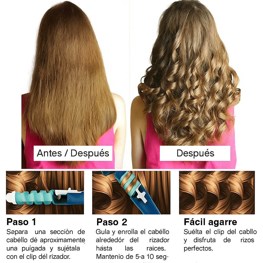 Rizador De Pelo De Cerámica Espiral