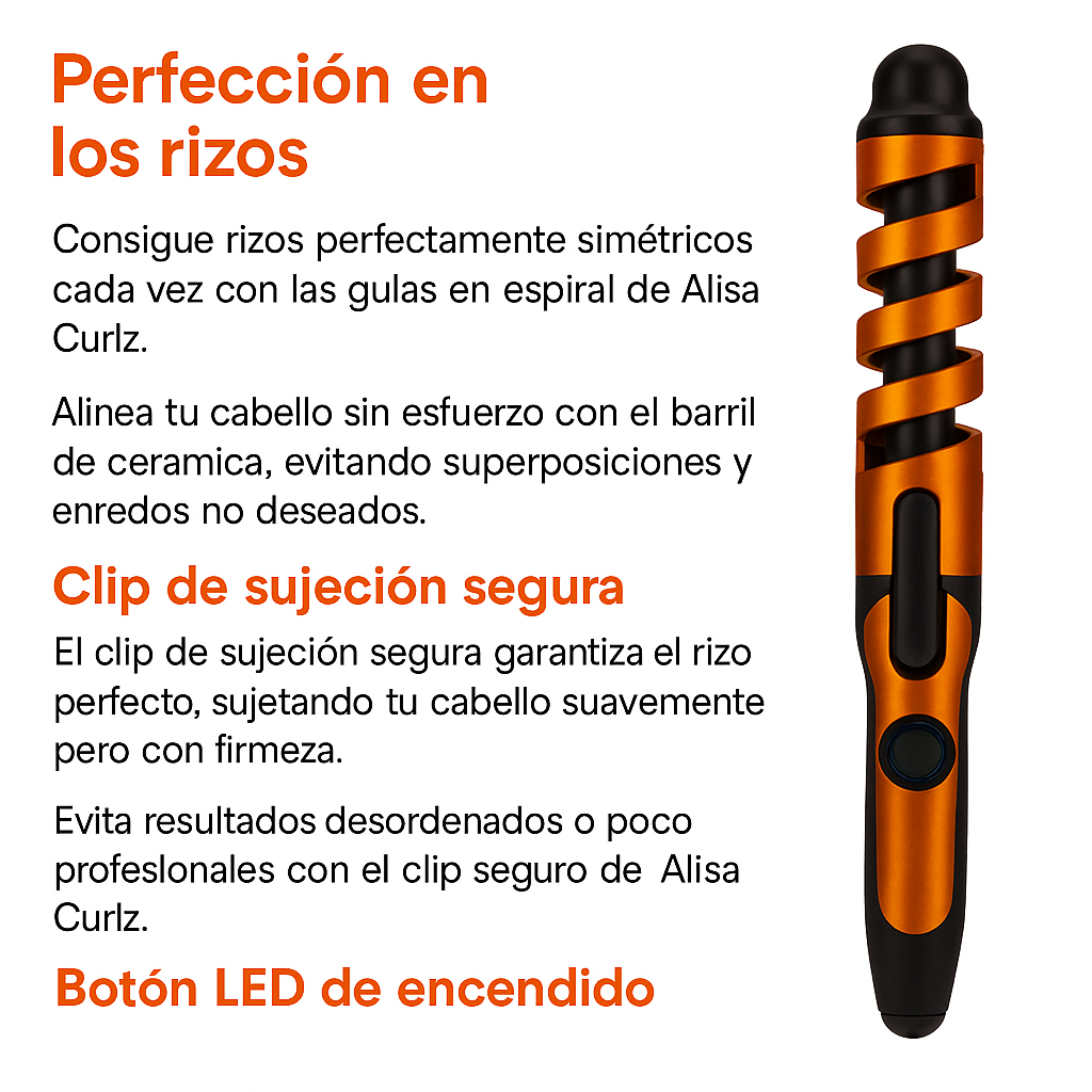 Rizador De Pelo De Cerámica Espiral